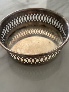 Silver plated wine coaster